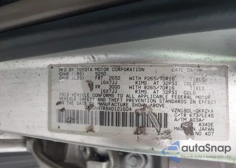 1999 Toyota 4Runner Limited V6 from USA, damaged, VIN JT3GN87R8X0121604